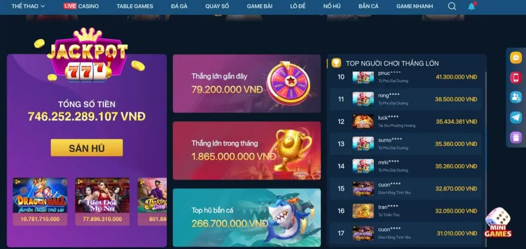Cơ hội nổ hũ jackpot khủng tại bec88 chính thức